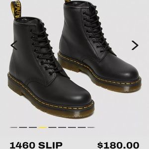 DOC MARTEN 1460 SLIP RESISTANT LEATHER LACE UP BOOTS (AIR WEAR)